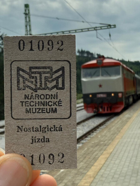 Historická souprava Národního technického muzea s lokomotivou Bardotka T 478.1010 Historická souprava Národního technického muzea s lokomotivou Bardotka T 478.1010