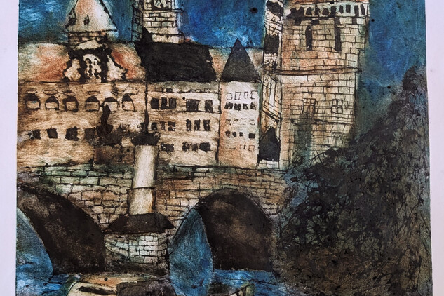 ZUŠ Terezie Brzkové - ateliér internáty | Vltava u Karlova mostu
